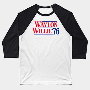Waylon and Willie '76 Baseball T-Shirt